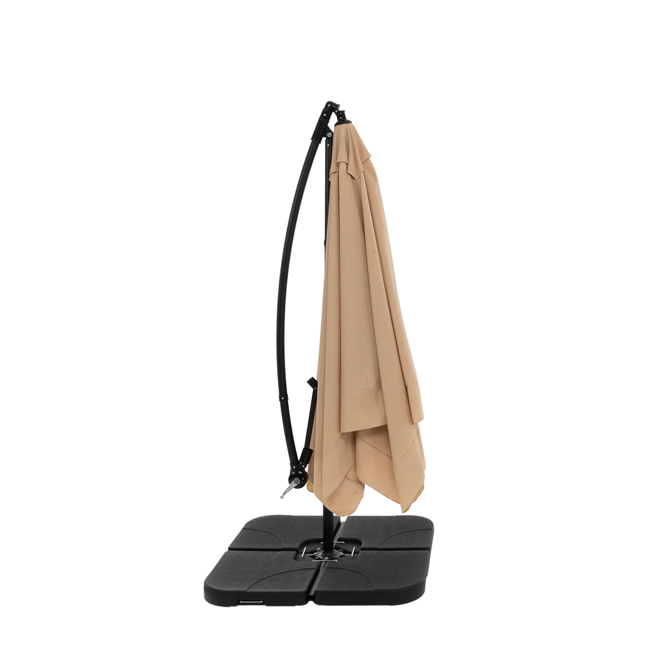 VESTIAMO CASA GIARDINO - Ombrellone Quadrato con carrucola Camel - h250x250x250 cm